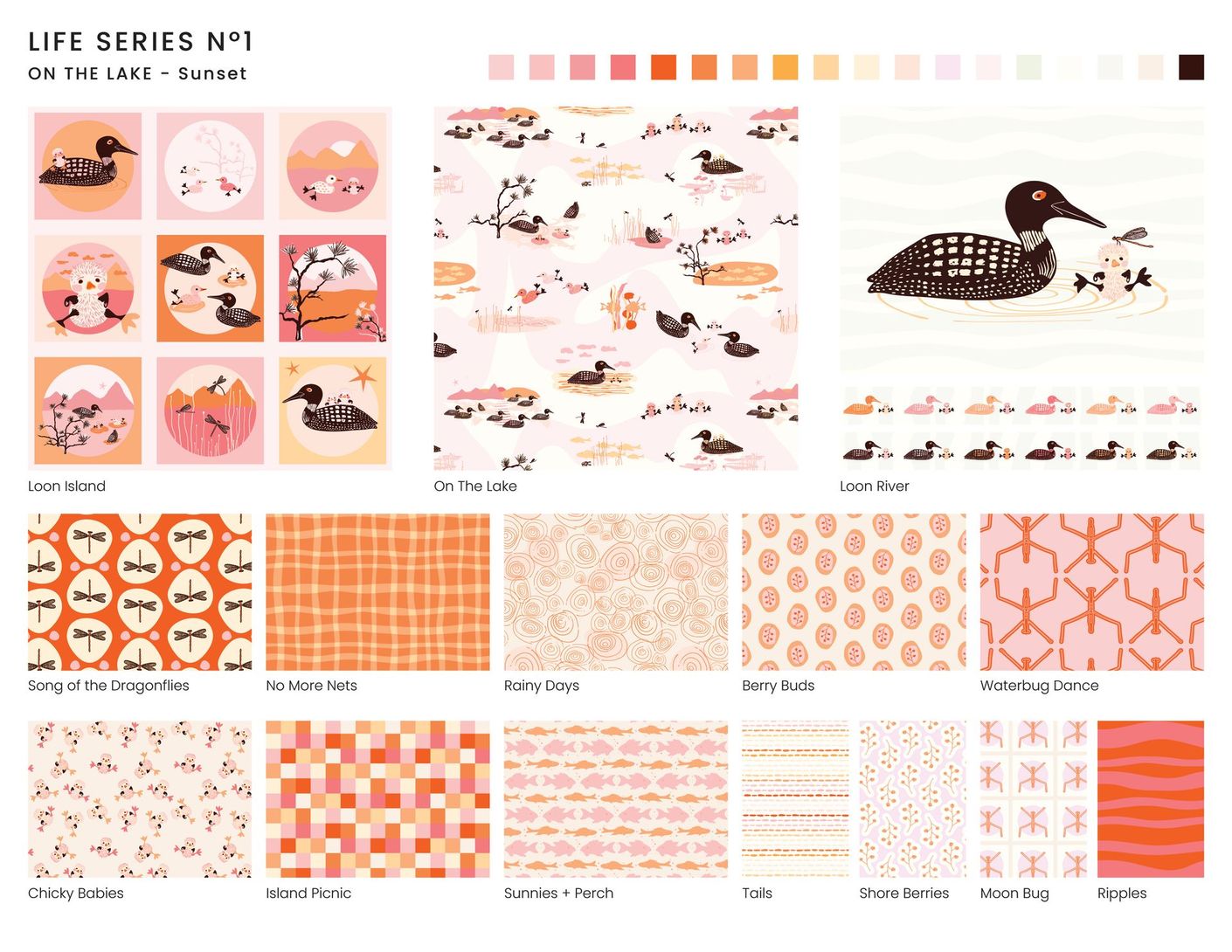 On The Lake Collection in Sunset colorway.