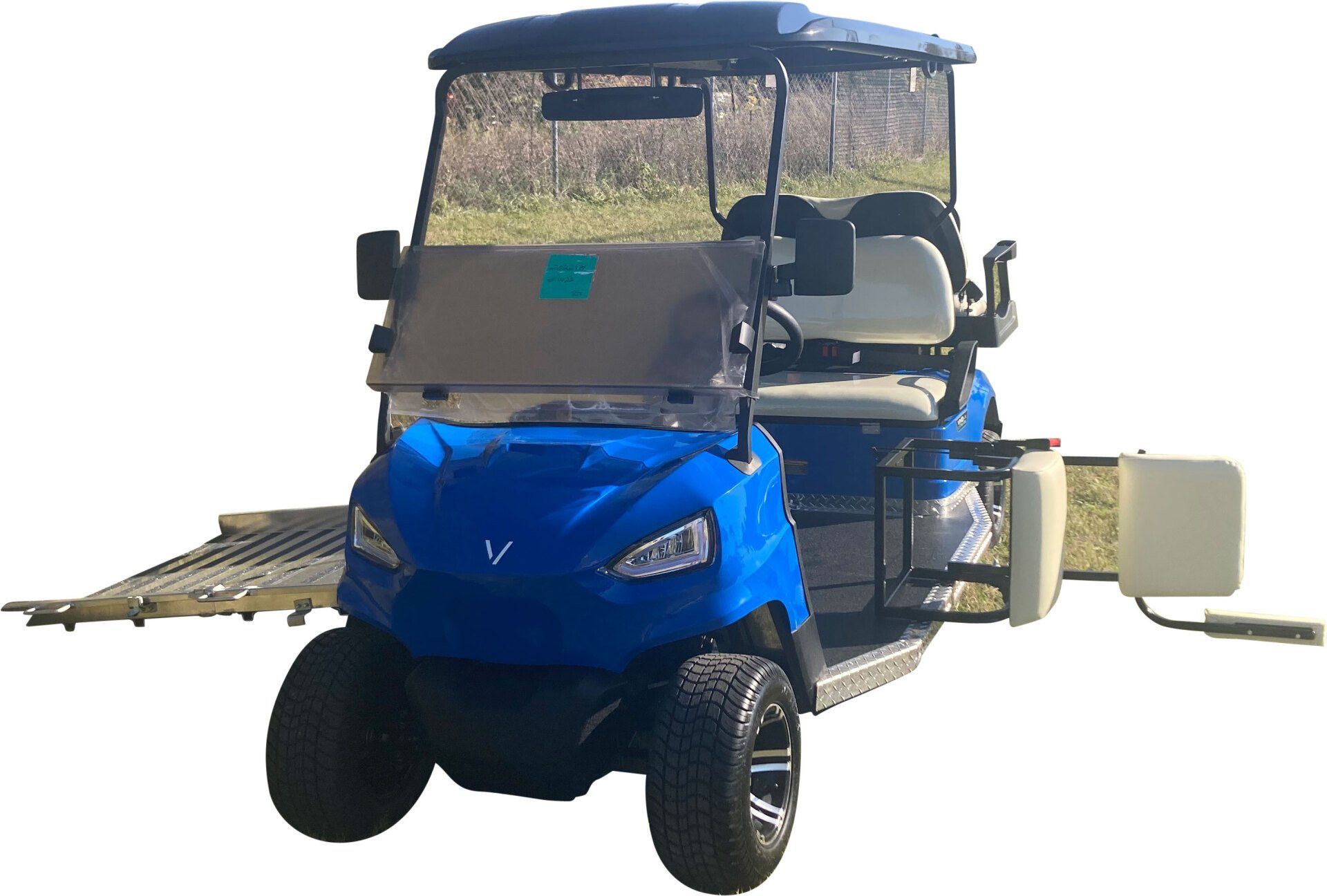 VIVID blue  wheelchair golf cart from PHED Mobility