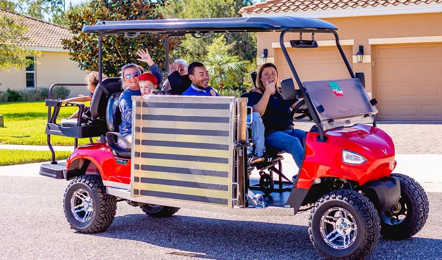 PHED Mobility Wheelchair Golf Cart - Lifted - VIVID EV