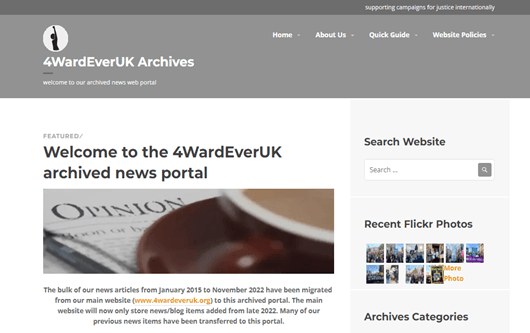 4WardEverUK Archives homepage