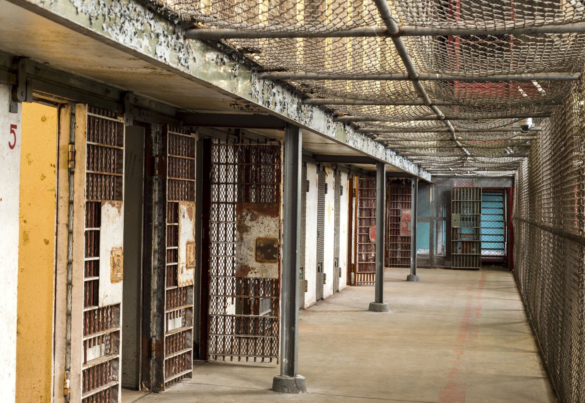 Disused prison cell blocks