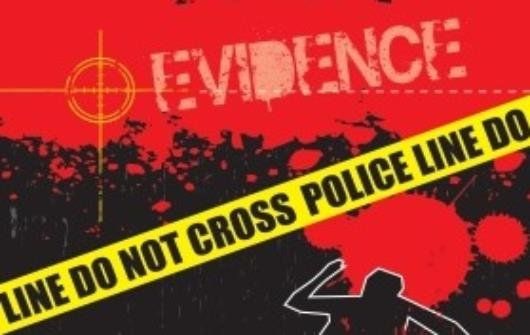 Police line and evidence banner