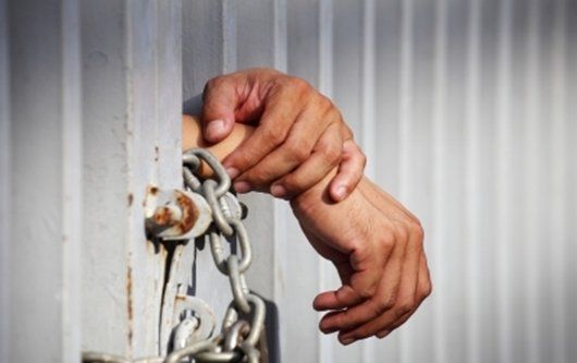 Young refugee in detention