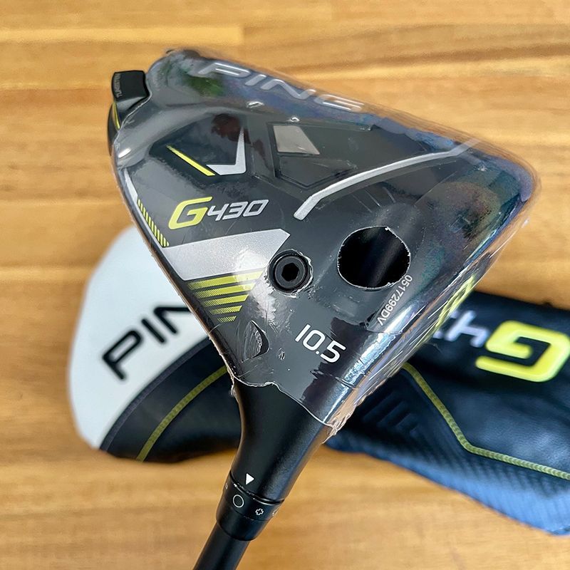 Ping G430 driver with 10.5 degree loft, with headcover in the background.