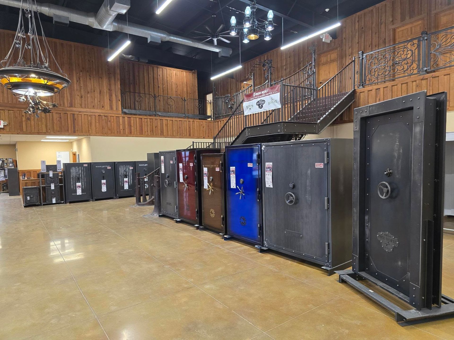 Gun safe showroom at Stronghold in Springfield, MO