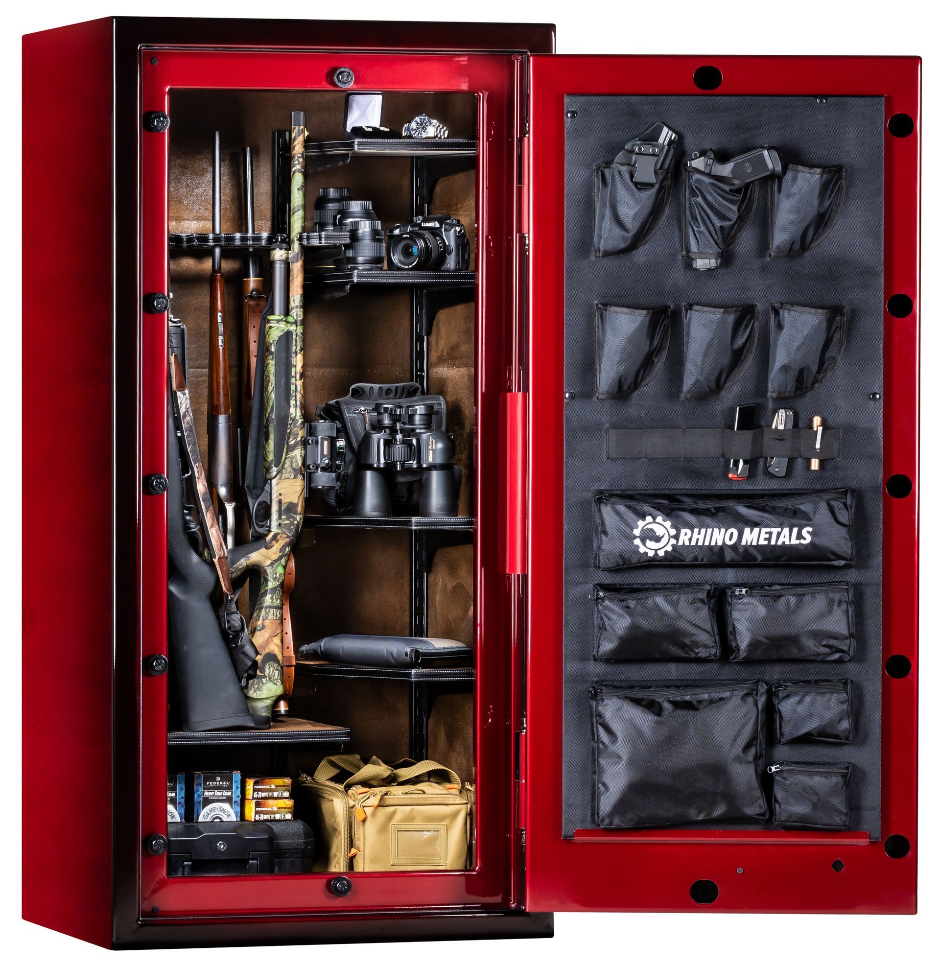 inside rhino gun safe in crimson | branson mo