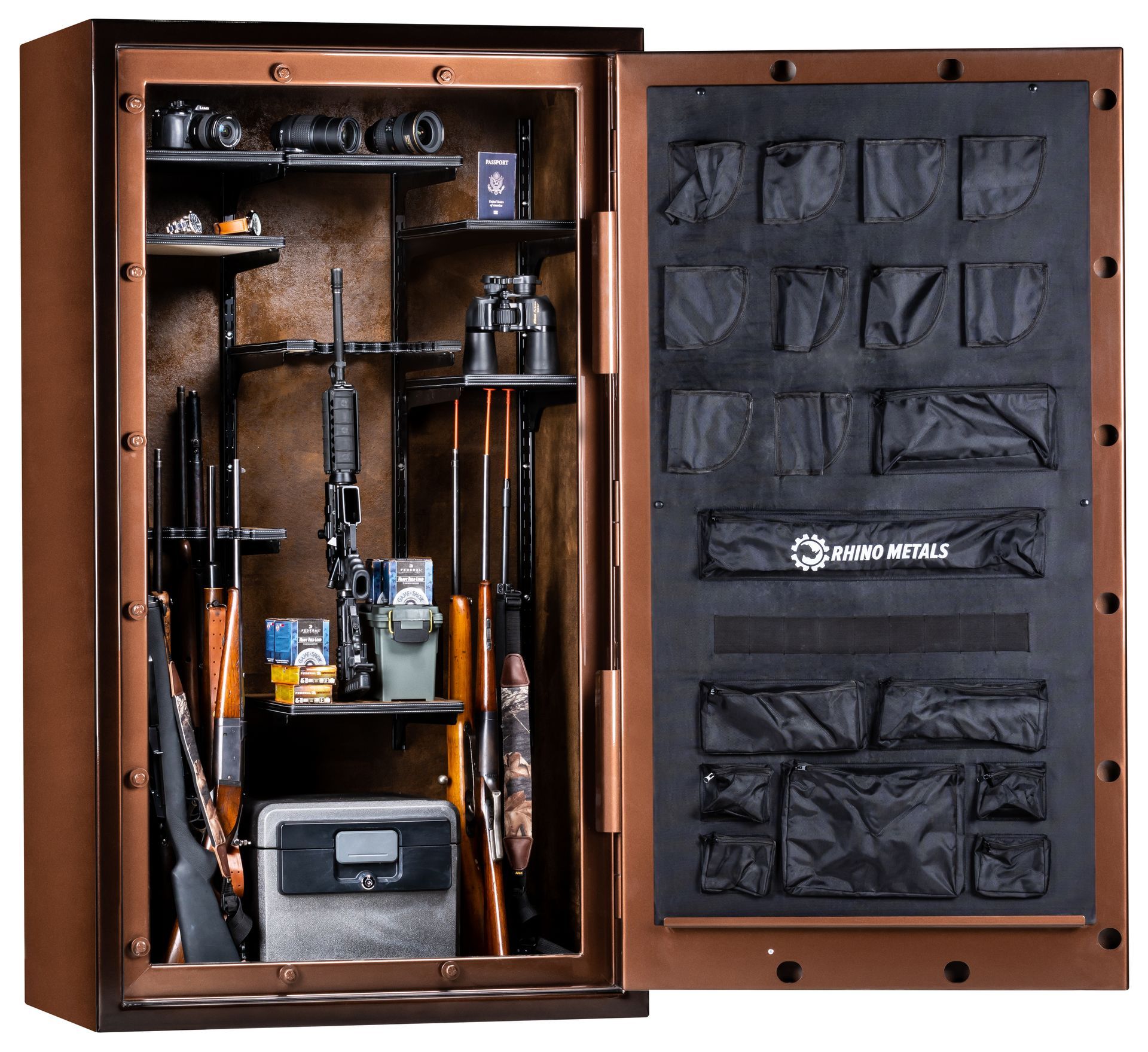 inside bronze rhino gun safe for sale in springfield mo