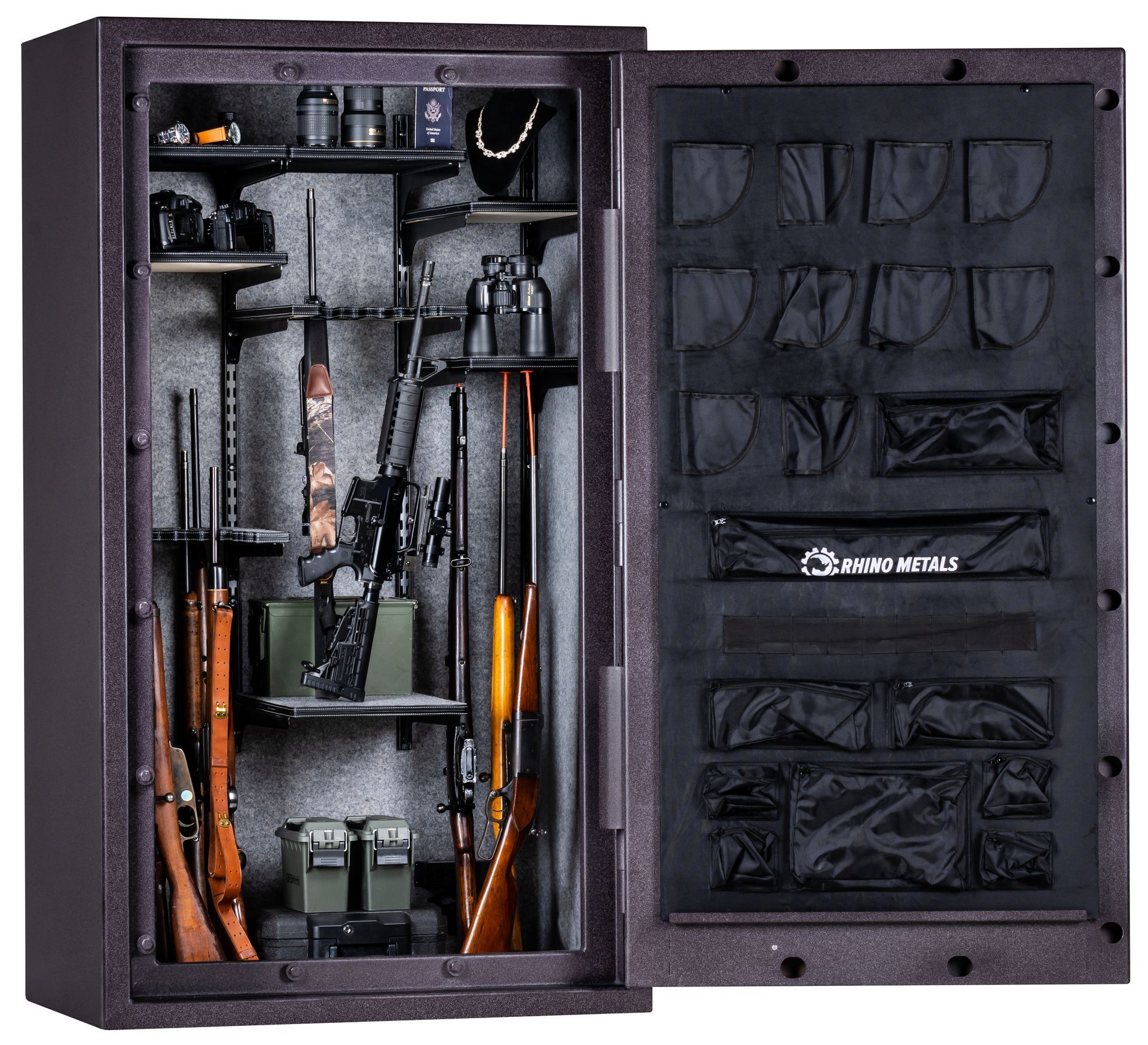 Inside cherrystone rhino gun safe in Springfield MO showroom