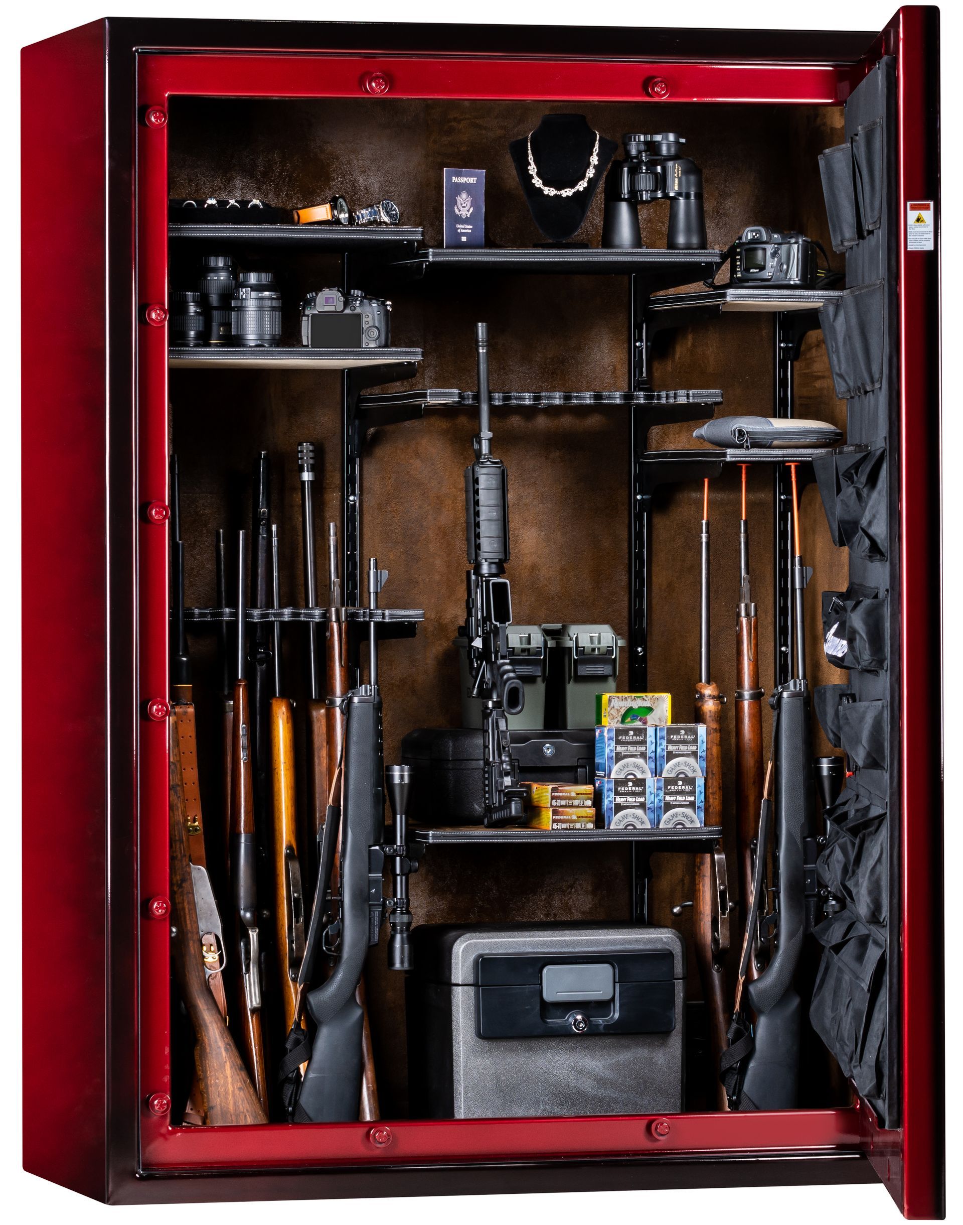 inside crimson red rhino gun safe for sale near branson mo