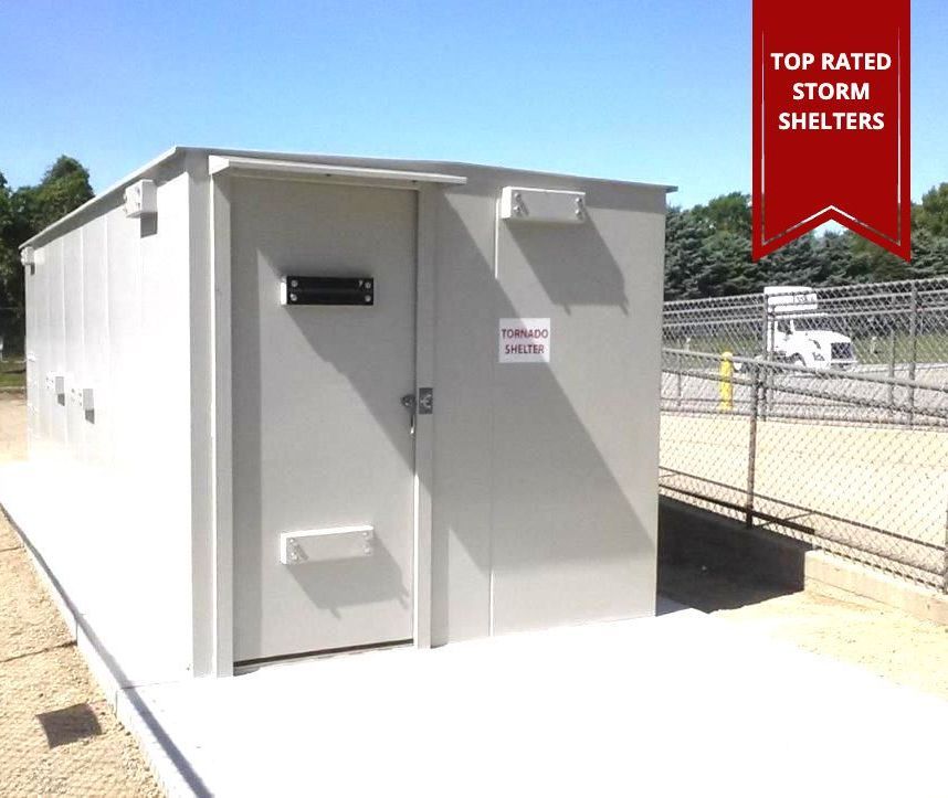 FedEx above ground storm shelter for business in Owatonna
