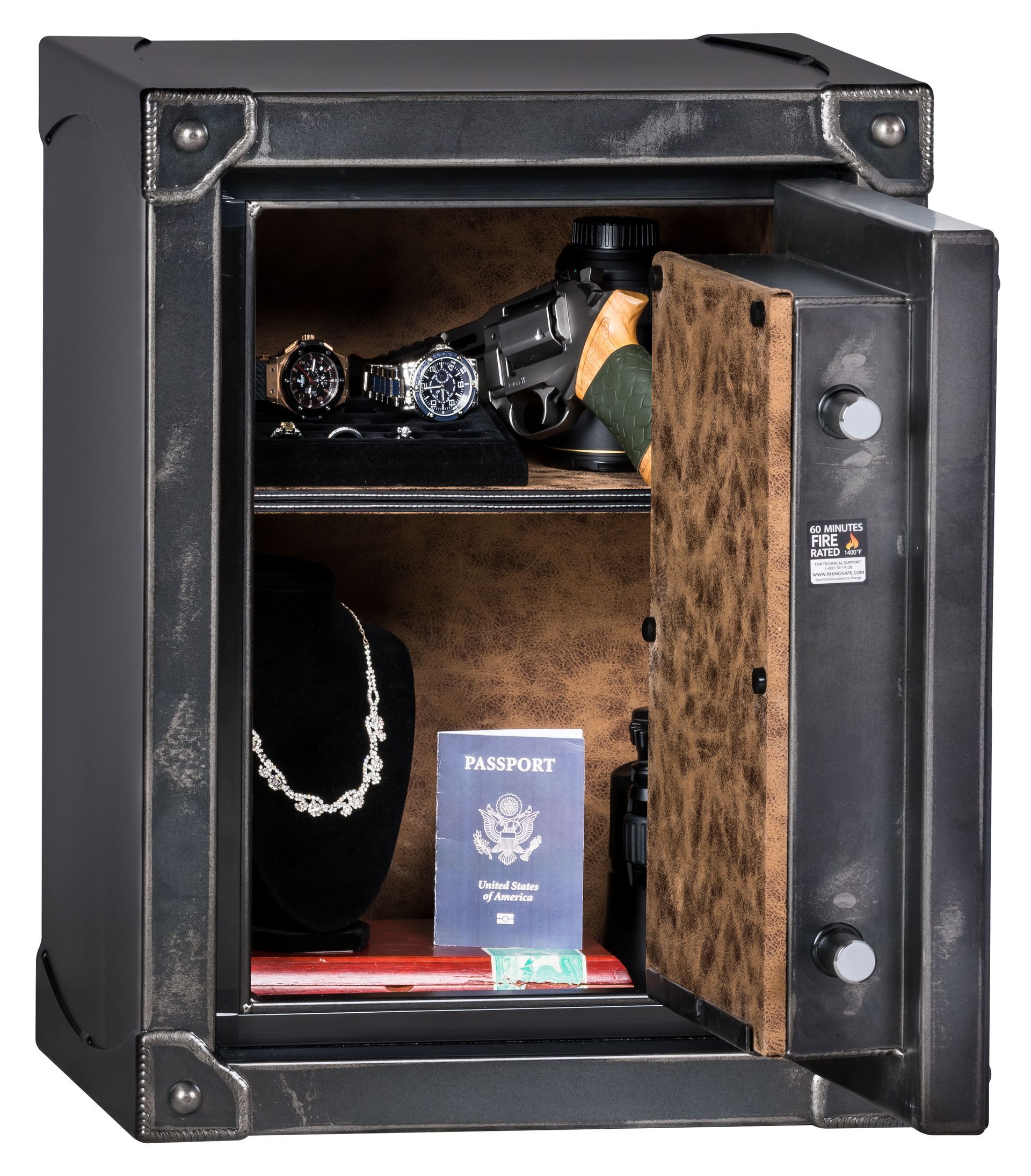 Inside gun metal rhino gun safe for sale in Springfield MO