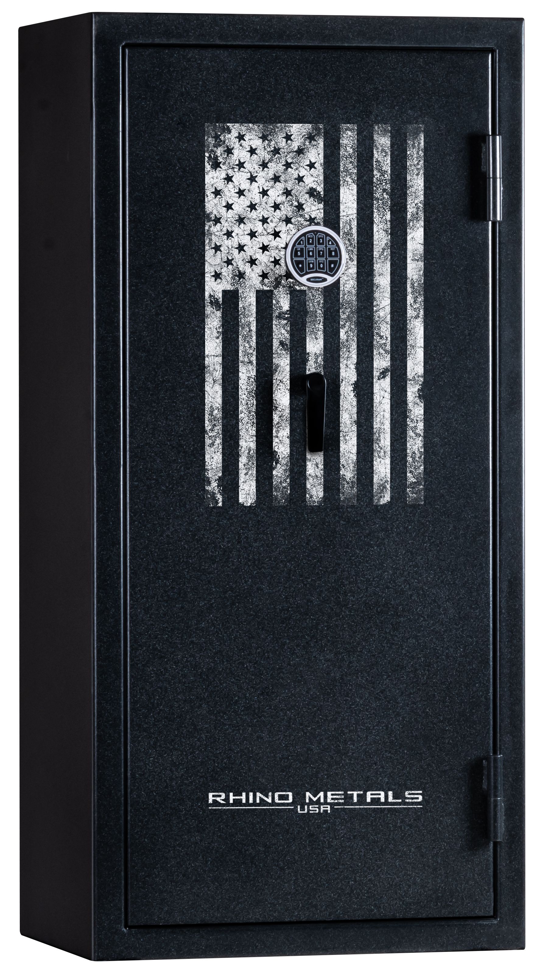 outside granite gun safe with distressed white american flag | Springfield MO