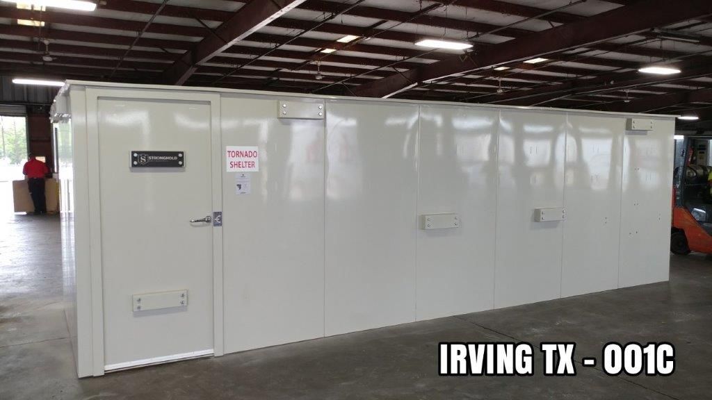 commercial storm shelter inside commercial building in irving tx