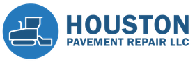 Logo: Blue circle with asphalt machine and text "Houston Pavement Repair LLC."