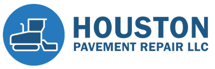 Logo: Blue circle with asphalt machine and text "Houston Pavement Repair LLC."
