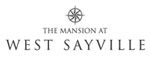 The logo for the mansion at west sayville has a compass on it.