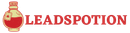 Logo LEADSPOTION avec une icône de flacon de potion rouge et un texte rouge gras sur fond blanc