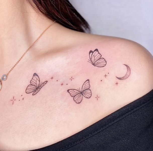 tattooed butterfly