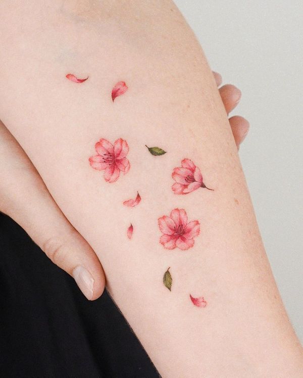 tattooed flower