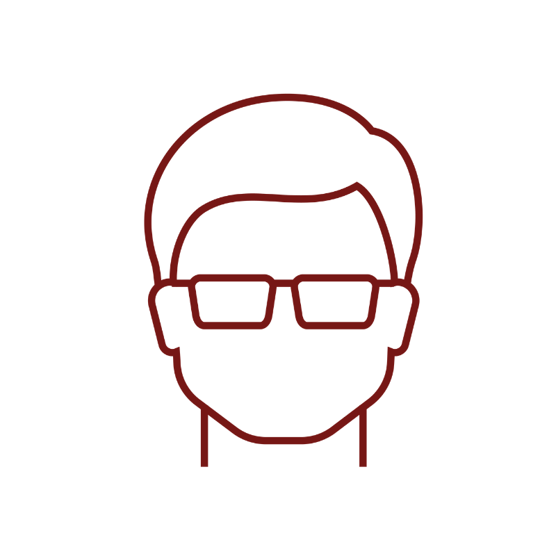 Icon of man in glasses