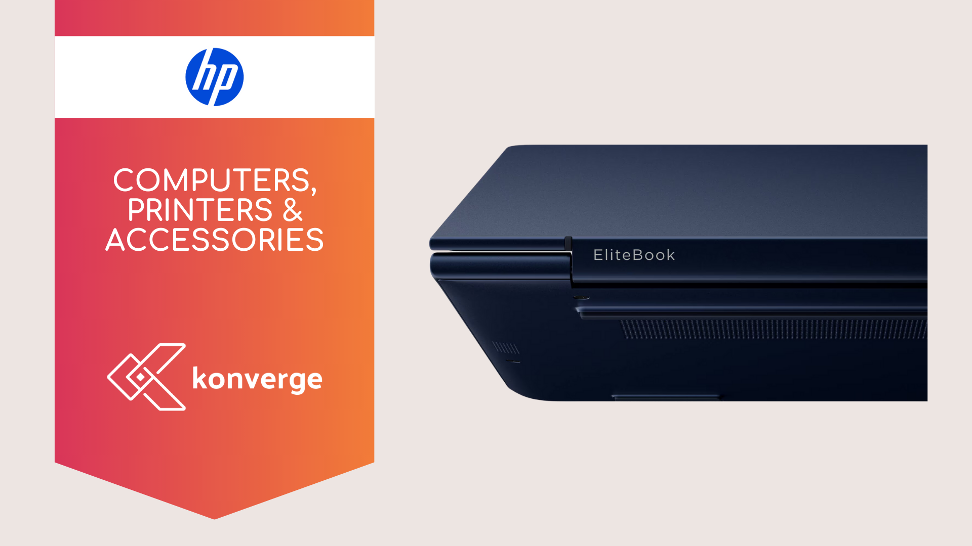 A banner for hp computers , printers and accessories