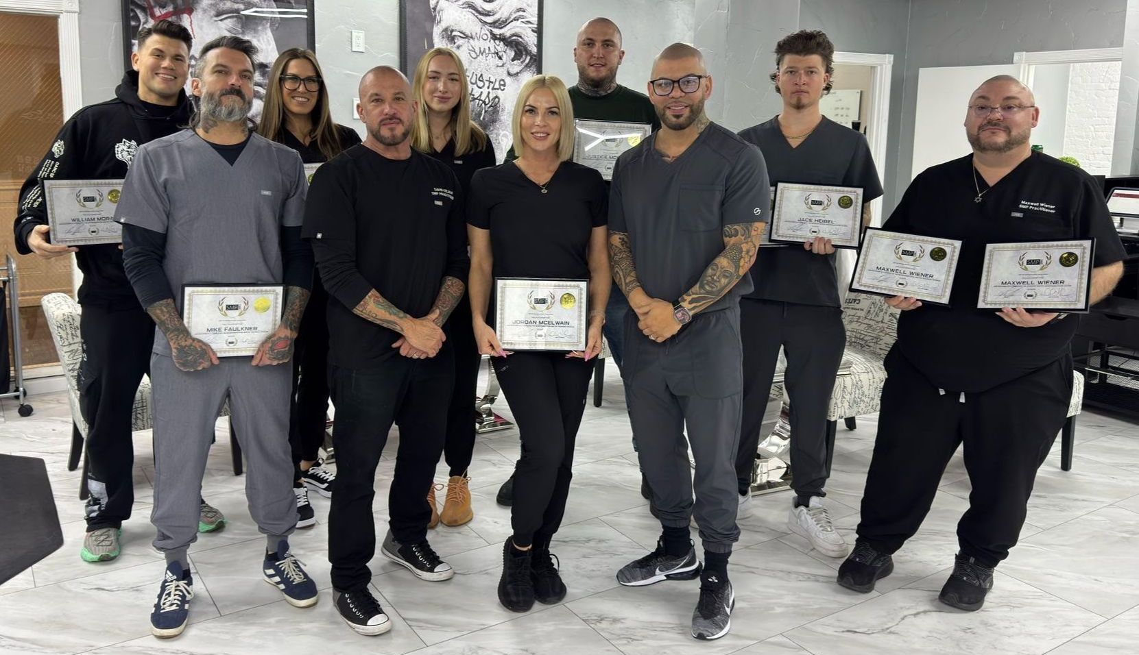 Students who have just passed their training of SMP