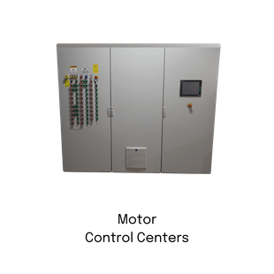 A picture of a motor control center on a white background.