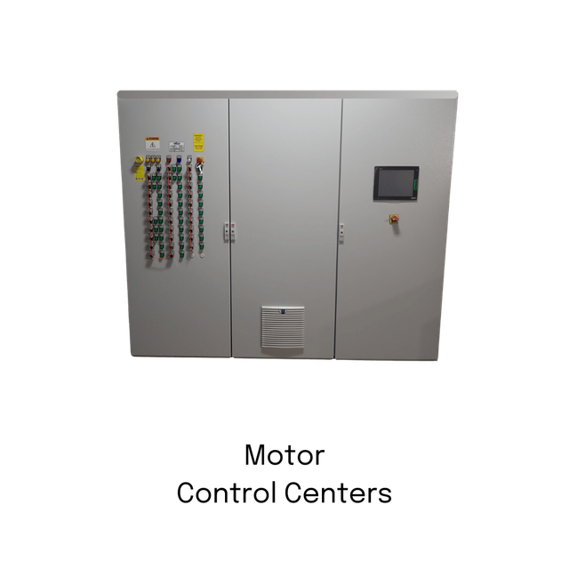 A picture of a motor control center on a white background.