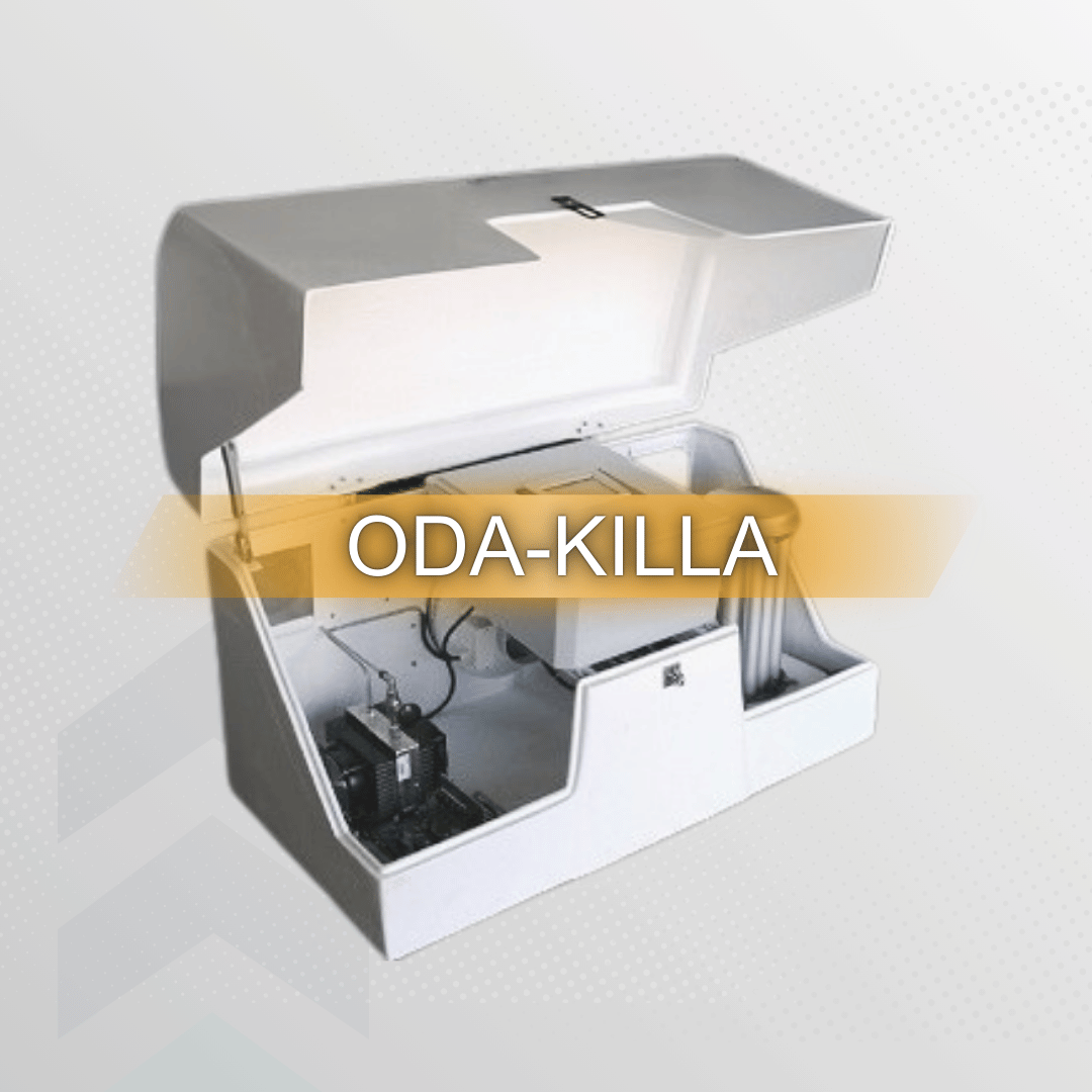 A white box with the word oda-killa on it