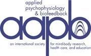 APA logo with “applied psychophysiology & biofeedback” and “an international society” text in blue and gray