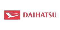 A red square containing a white stylized "D" logo next to the red text "DAIHATSU".