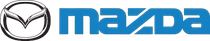 The Mazda logo, featuring the silver metallic stylized "M" emblem next to the word "mazda" in blue, lowercase lettering.