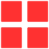 Four red squares arranged in a 2x2 grid.