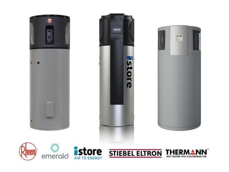 Heat pump hot water systems available at HC Plumbing in a range of leading brands including Rheem, Emerald, iStore, Stiebel Eltron and Thermann. 