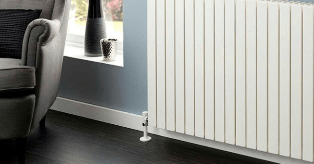 Picture of a traditional white radiator panel