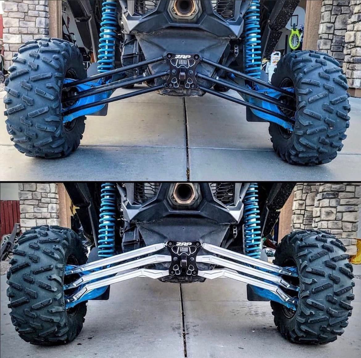 A can am maverick x3 is parked on the side of the road.