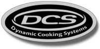 A black and white logo for dynamic cooking systems.