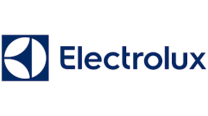 The electrolux logo is blue and white on a white background.