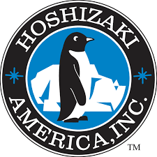 The logo for hoshizaki america inc shows a penguin on a piece of ice