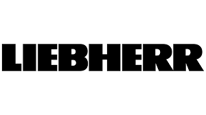 A black and white logo for liebherr on a white background.