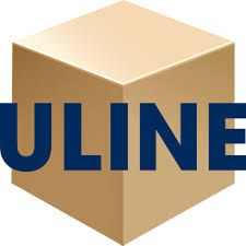 The uline logo is a cube with the word uline on it.