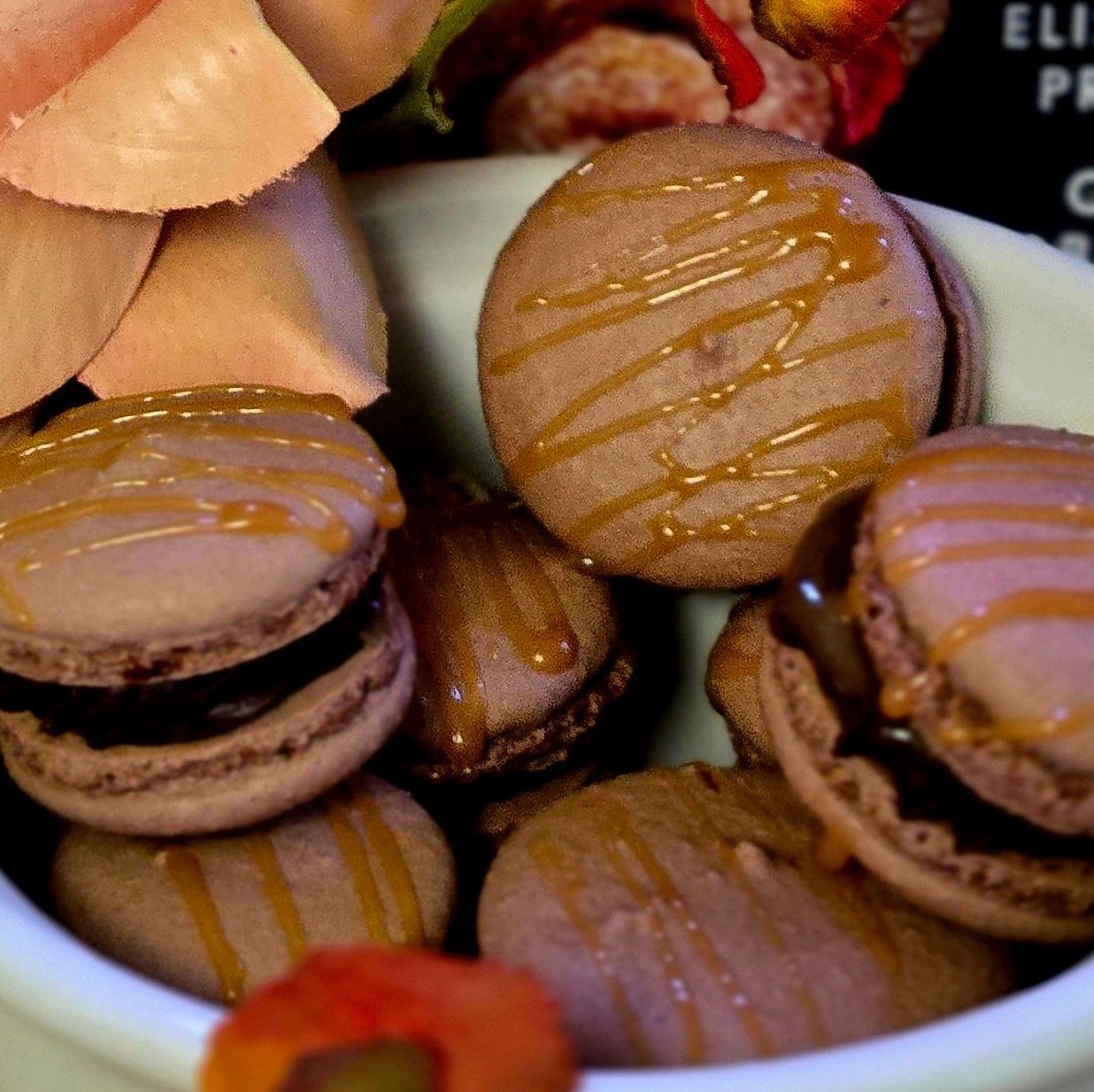 Chocolate Caramel Macarons