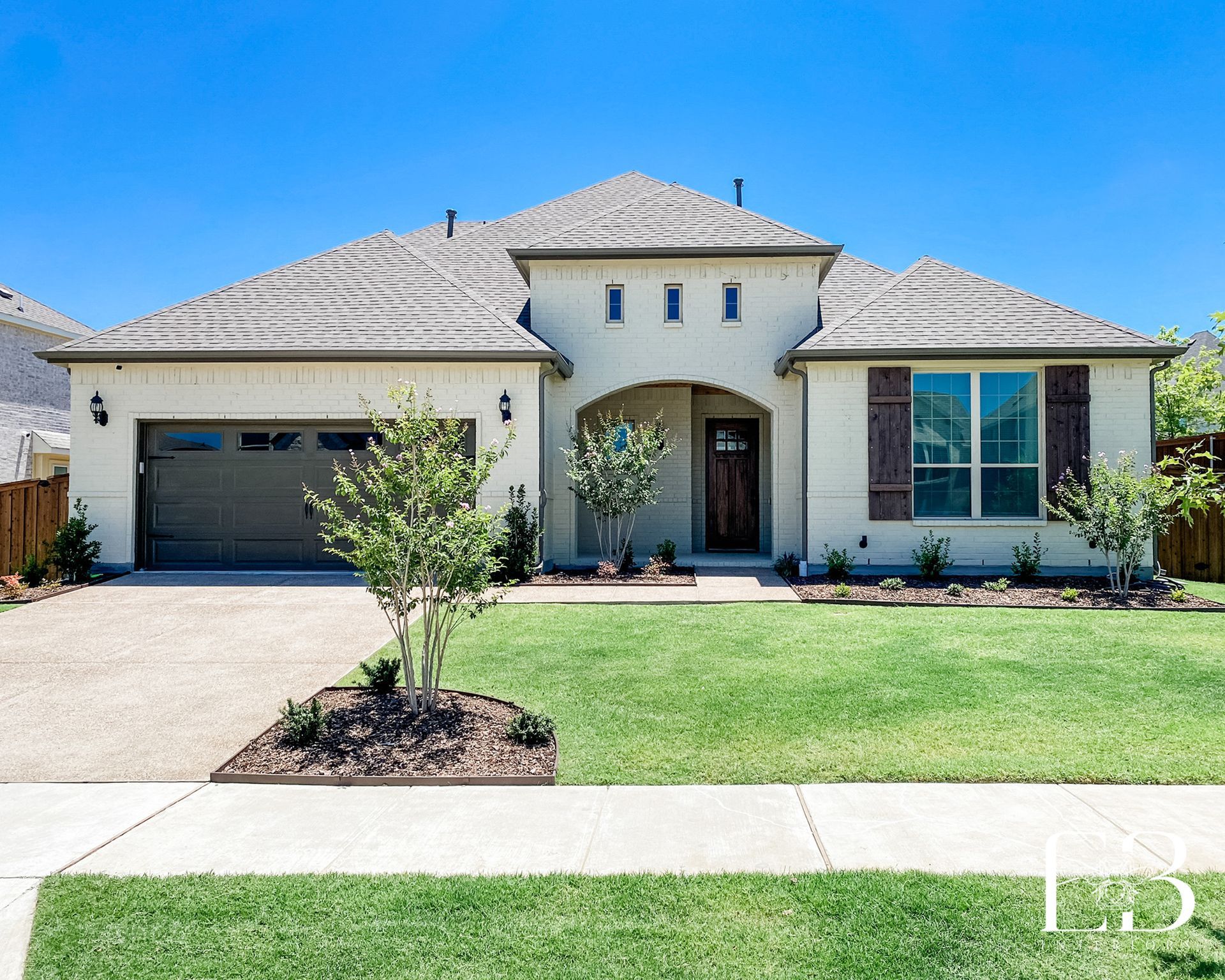 Devotion Row new construction modern craftsman exterior designed by Emerald Bee Interiors