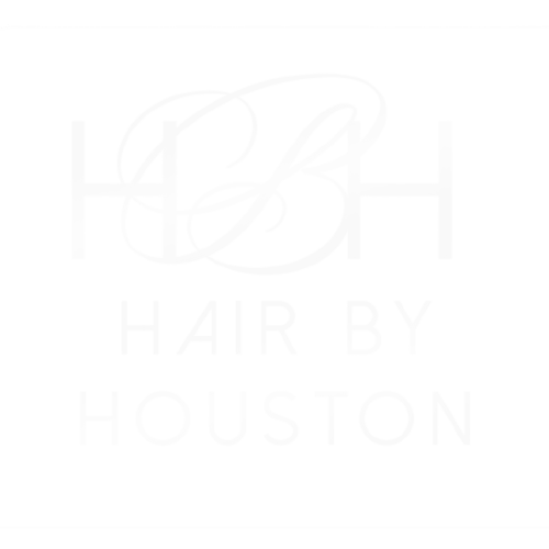 Hair by Houston logo, a female-founded salon offering professional styling and color, featured by Emerald Bee Interiors.