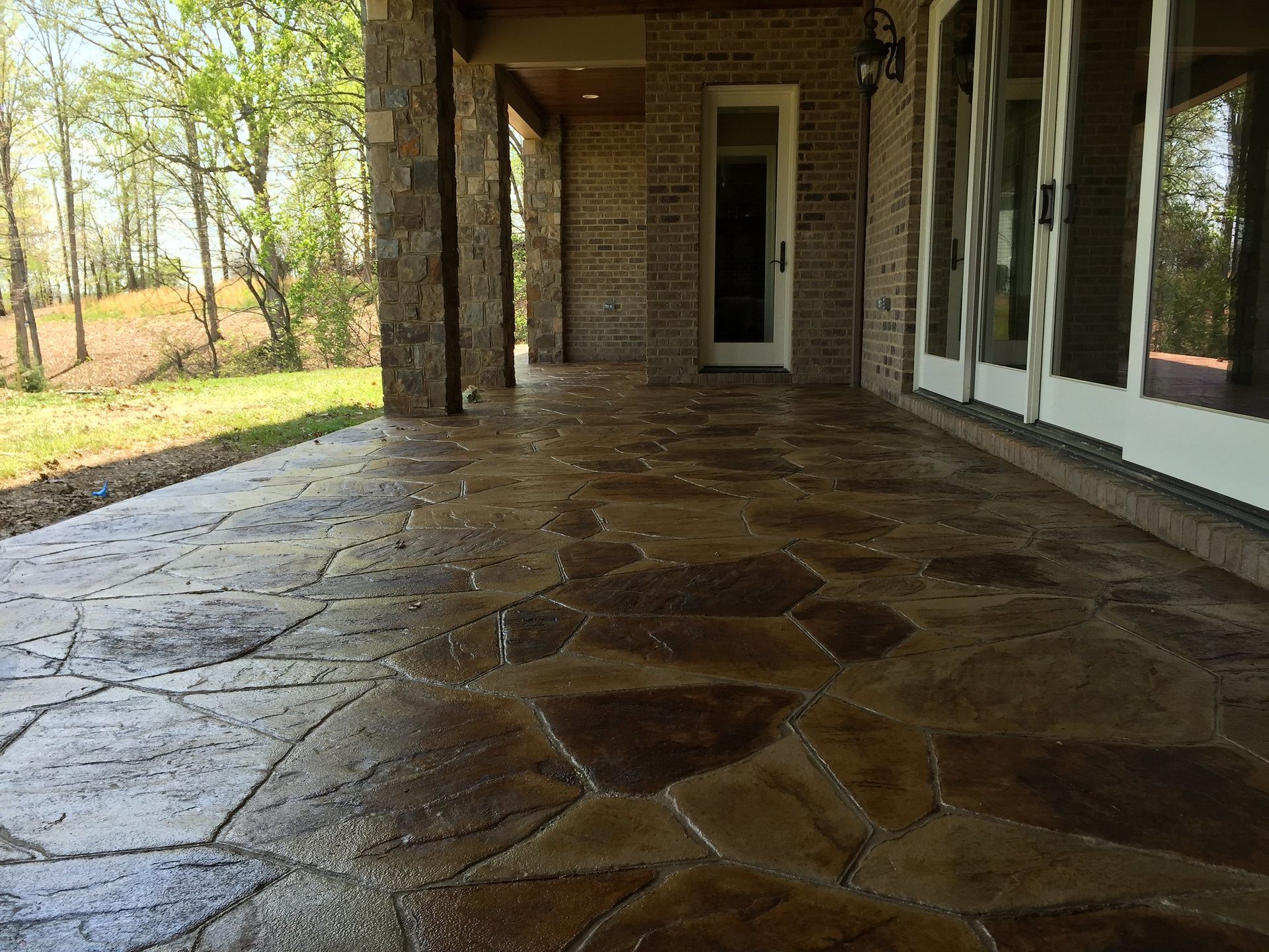 Decorative concrete patio