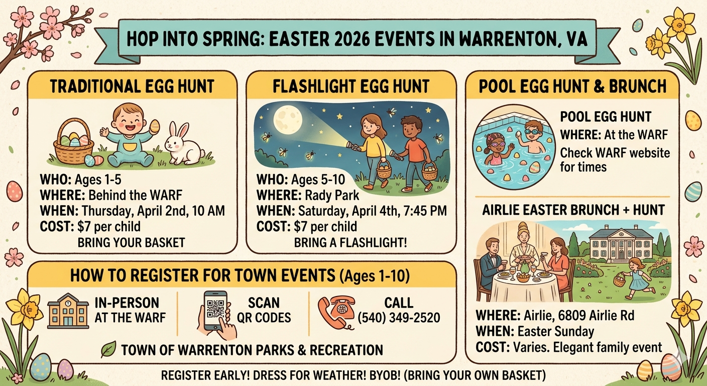 Spring is officially in the air, and Warrenton is pulling out all the stops for Easter 2026! ? From