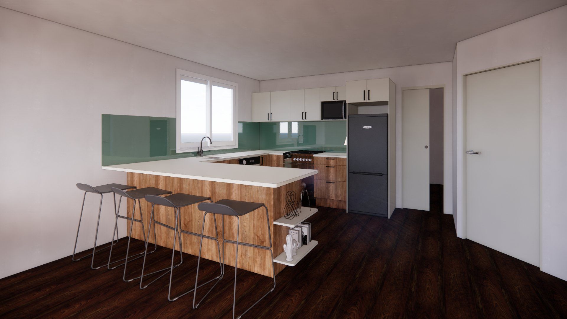 Initial 3D Kitchen Design with Colour