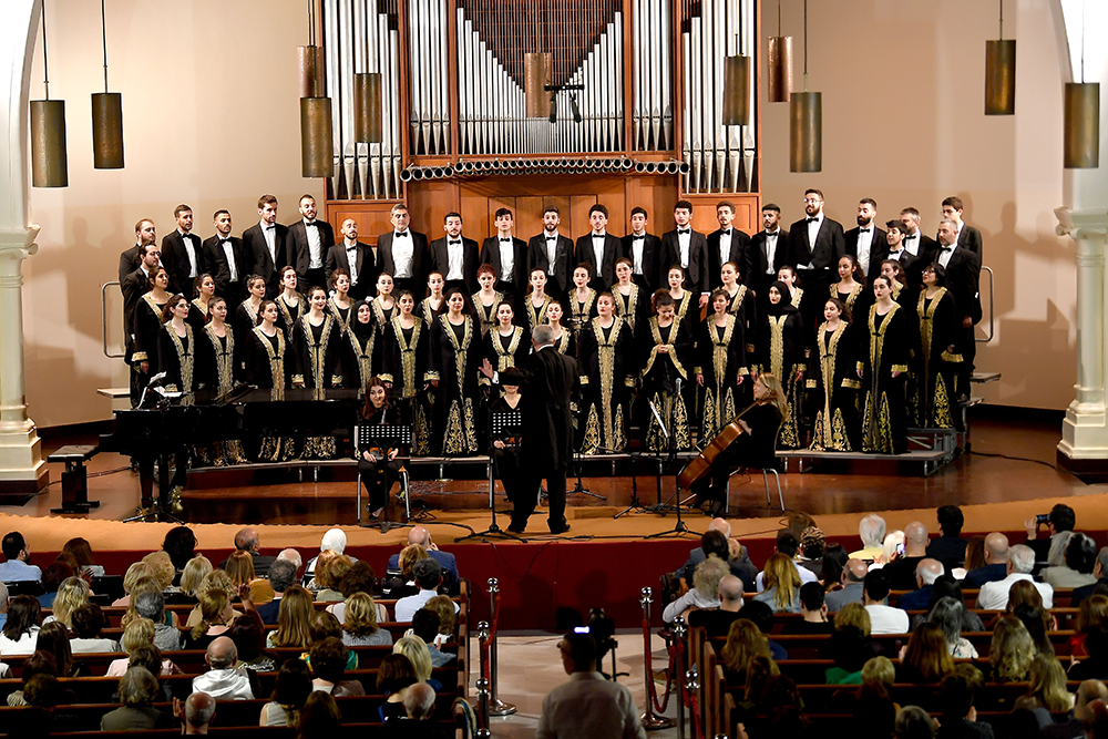 Giving Voice to Music concert at AUB Hall, with the Al Fayha National choir 