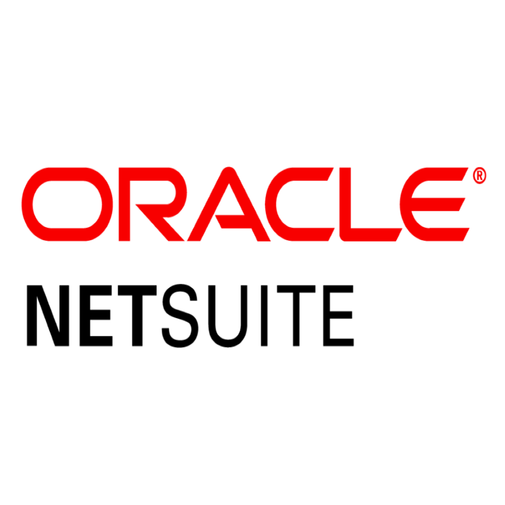 The oracle netsuite logo is red and black on a white background.