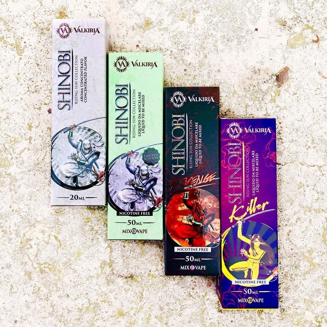 liquidi per e-cigarette in varie fragranze